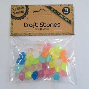 Glow-in-the-Dark Stones 33pk