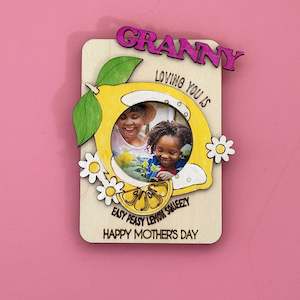 Mother's Day Lemon Photo Frame Magnet