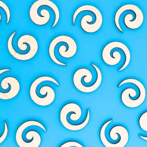 New Zealand Themed 1: Koru Wood Shapes 10 pieces(Bulk Supplies)