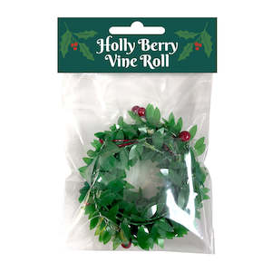 Christmas  Holly Berry Vine Roll 2.74m