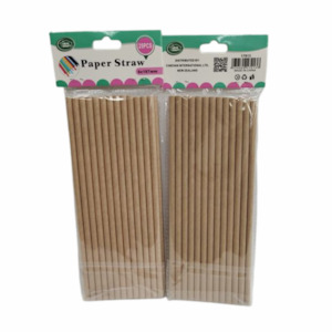 Paper Items 1: Brown Paper Straws 25pc