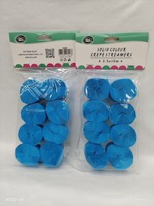 Blue Crepe Paper Streamers
