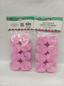 Paper Items 1: Pink Crepe Paper Streamers