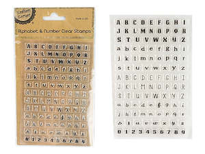 Alphabet & Number Clear Stamps