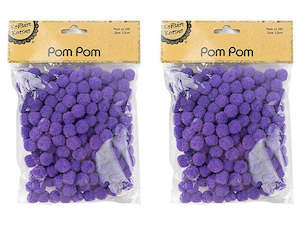 Pom Poms 1: Pom Pom 1.5cm Purple 200pcs
