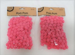 Pom Pom 1.5cm Pink 200pcs