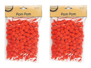Pom Poms 1: Pom Pom 1.5cm Red 200pcs