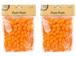 Pom Poms 1: Pom Pom 1.5cm Orange 200pcs