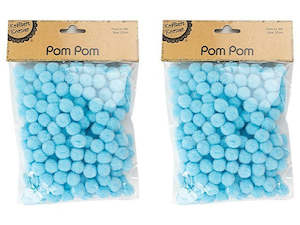 Pom Poms 1: Pom Pom 1.5cm Light Blue 200pcs