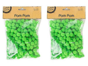 Pom Poms 1: Pom Pom 1.5cm Green 200pcs