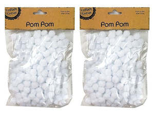 Pom Poms 1: Pom Pom 1.5cm White 200pcs