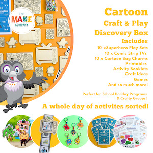 Cartoon Characters Craft & Play Discovery Box