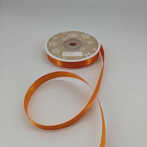 1cm Orange Satin Ribbon