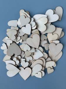 Wooden Heart Shapes 100pcs
