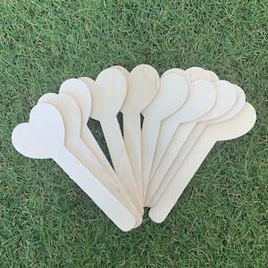 Mini Wooden heart wands