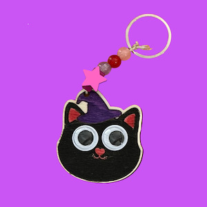 Halloween Cat Bag Charm