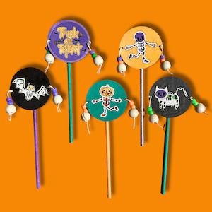 All Kids Craft Kits 1: Halloween Spin Drum