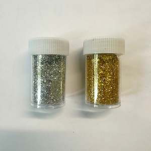 Halloween Supplies: Silver & Gold Glitter tubs