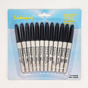 All Craft Supplies 1: Pack of 12 Black Markers