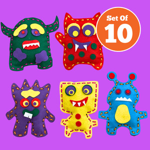 All Craft Kits: Set of 10 - Monster Plushies