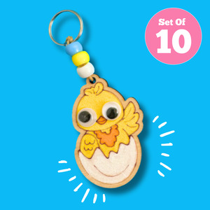 All Kids Craft Kits 1: Set of 10 - Easter Chick Keyring