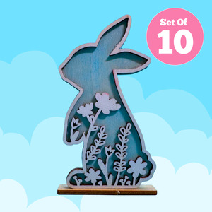 Set of 10 - Silhouette Bunny