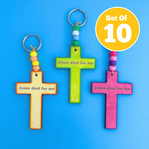 Easter Crafts 1: Set of 10 - Cross Keyring