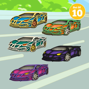 Set of 10 - Super Cars