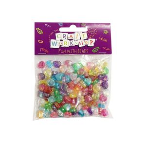 All Craft Supplies 1: Craft Beads Iridescent Hearts 8mm 30g