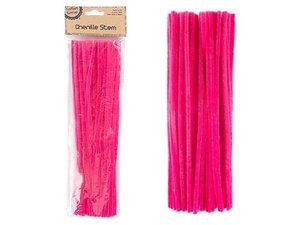 All Craft Supplies 1: Chenille Sticks 50pc Pink