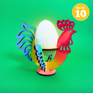 All Kids Craft Kits 1: Set of 10 - Rooster Egg Holder