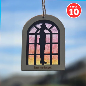 Anzac Crafts 1: Set of 10 - ANZAC Day Soldier Frames