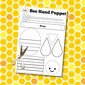 Bee Puppet - Free Printable