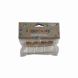 Fairy Garden Supplies: Mini Glass Bottles 4 pack