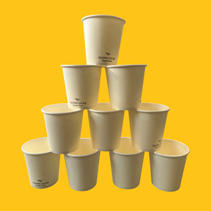 Plastic Free 4oz Espresso White Paper Cups 10pcs