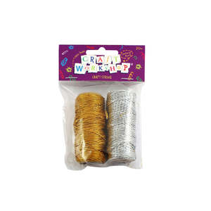 All Craft Supplies 1: Gold and silver metallic craft string
