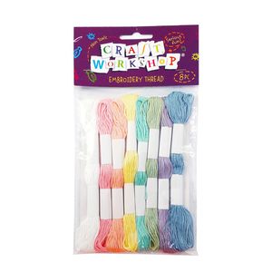 Embroidery Thread 8pcs - Pastel Colours