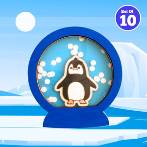 Set of 10 - Penguin Snow Globe
