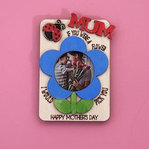 SALE Mother's Day Flower Photo Frame Magnet
