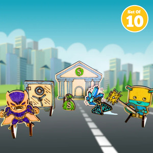 Set of 10 - Superhero Set - Power Gem Heist