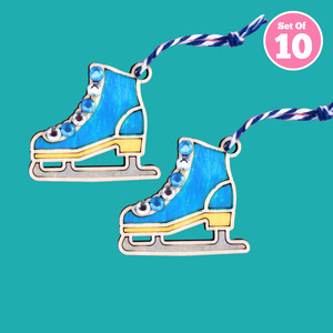Set of 10 Ice Skates Charm