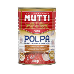Condiments Seasonings: Mutti Polpa With Garlic 400g