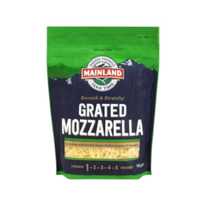 Pizza Ingredients: Mainland Grated Mozzarella 375g