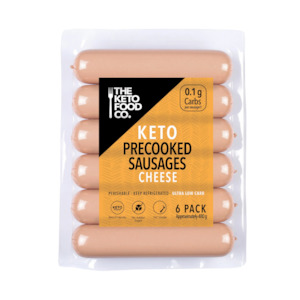 Meat Specials: The Keto Food Co Precooked Sausages Cheese 6 Pack