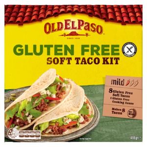 Meal Ingredients: Old El Paso Gluten Free Soft Taco Kit 418g