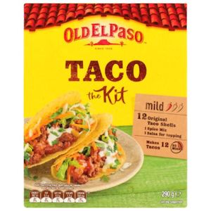 Meal Ingredients: Old El Paso Mild Taco Kit 290g