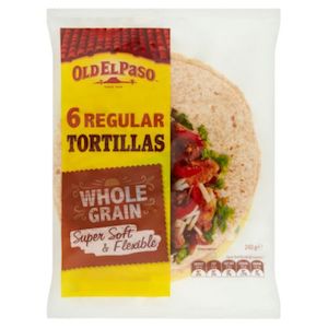 Old El Paso Wholegrain Soft & Flexible Regular Tortillas 6 Pack