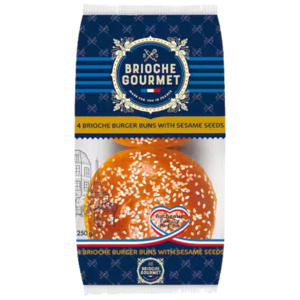 All Meat: Brioche Burger Buns Sesame Seed 4 Pack