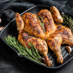 Free range butterfly chicken (various flavours available)