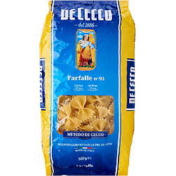 Pasta: De Cecco Farfalle Pasta 500gm